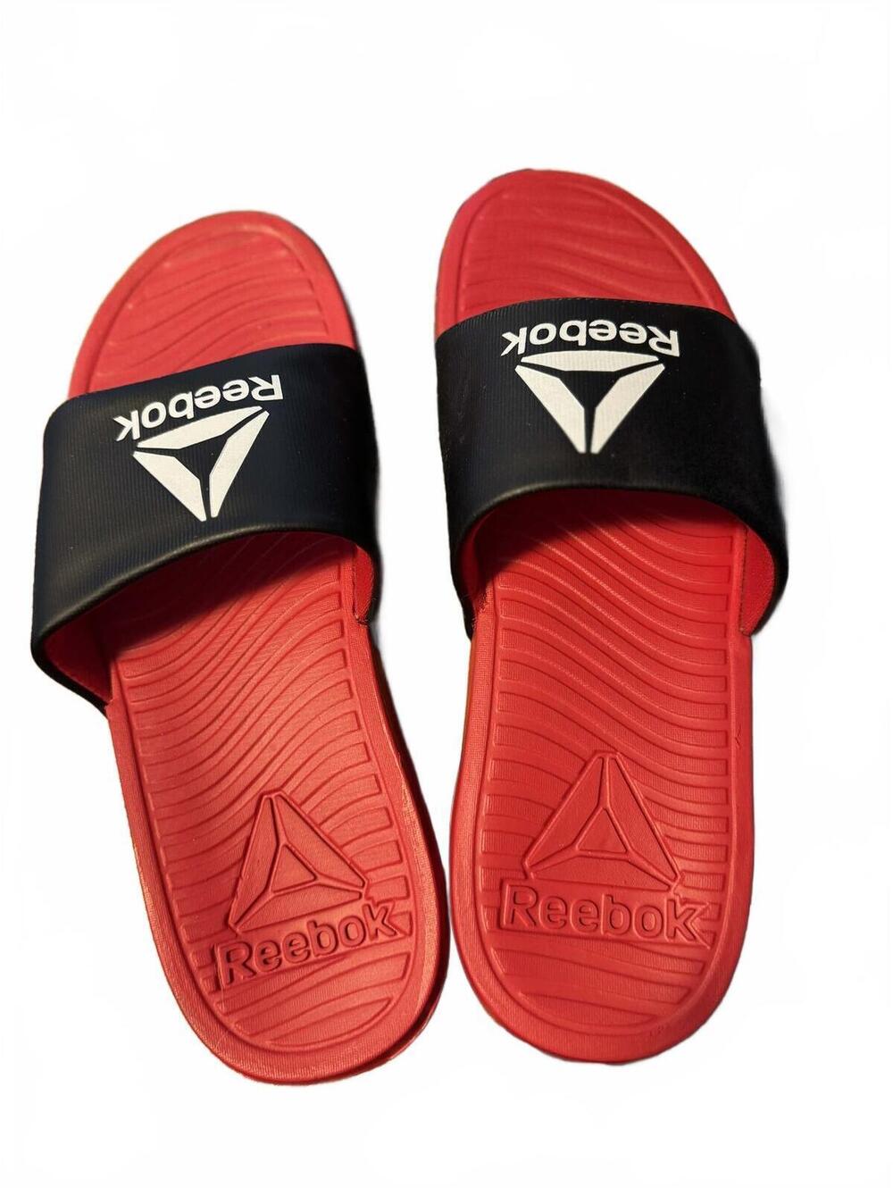 Reebok Red and Black Slide Sandals